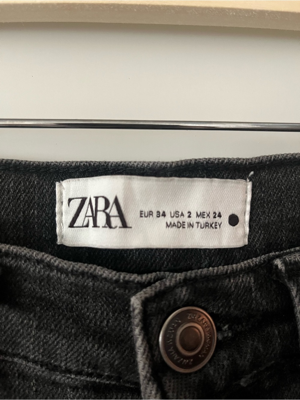Zara Charcoal Black Skinny Jeans